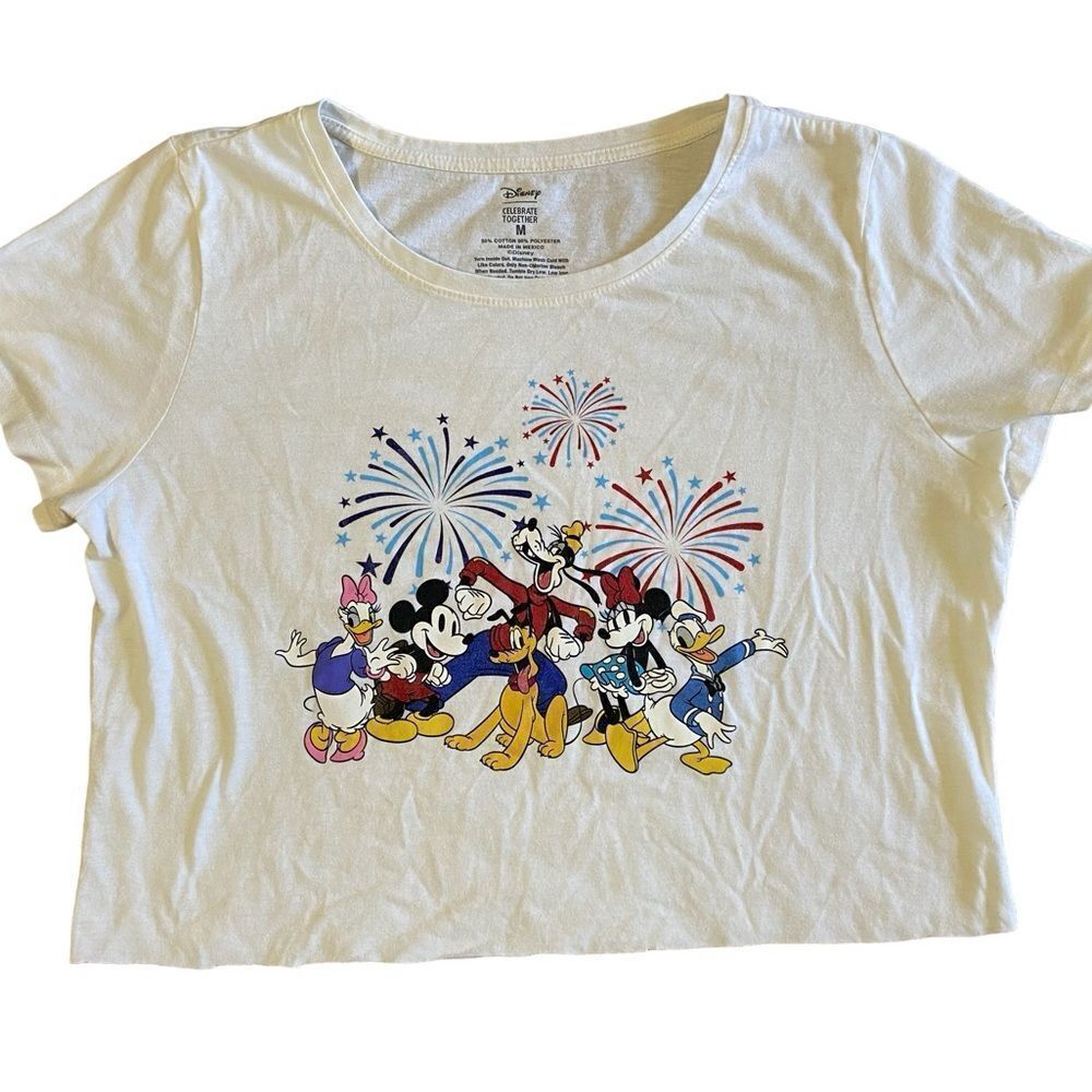 Disney Mickey Mouse and Friends Fourth of July Cropped Tshirt